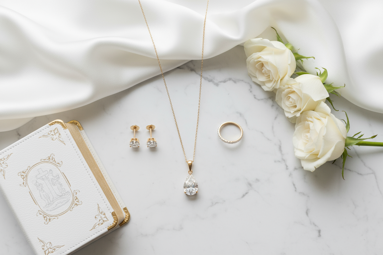 Diamond Jewelry Styled Flat-Lay