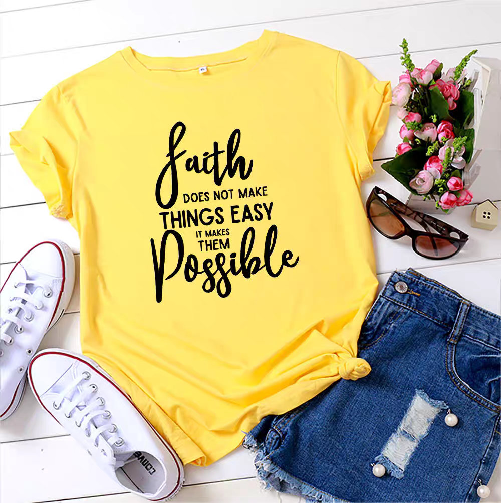Faith Message Neon T-shirt