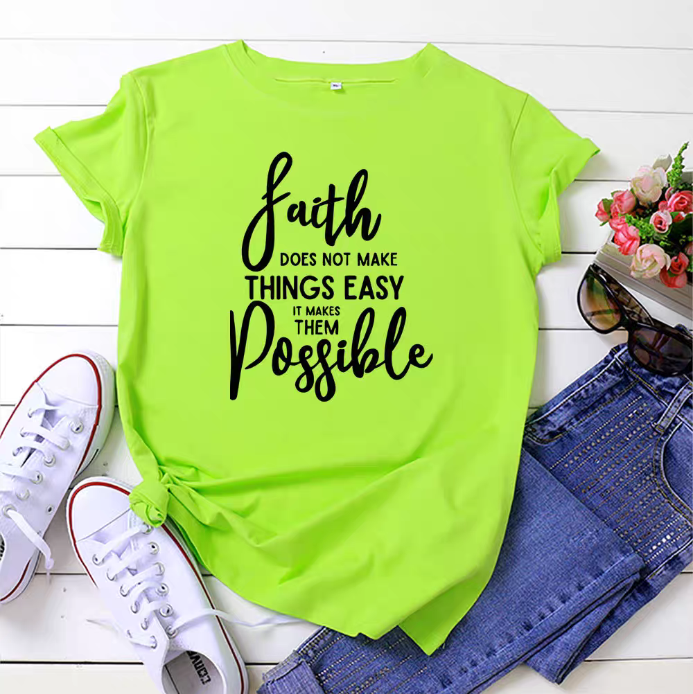 Faith Message Neon T-shirt