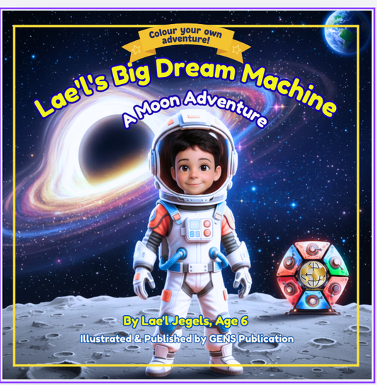 Lae'l's Big Dream Machine: A Moon Adventure — Official Companion Colouring Book (Digital Download)