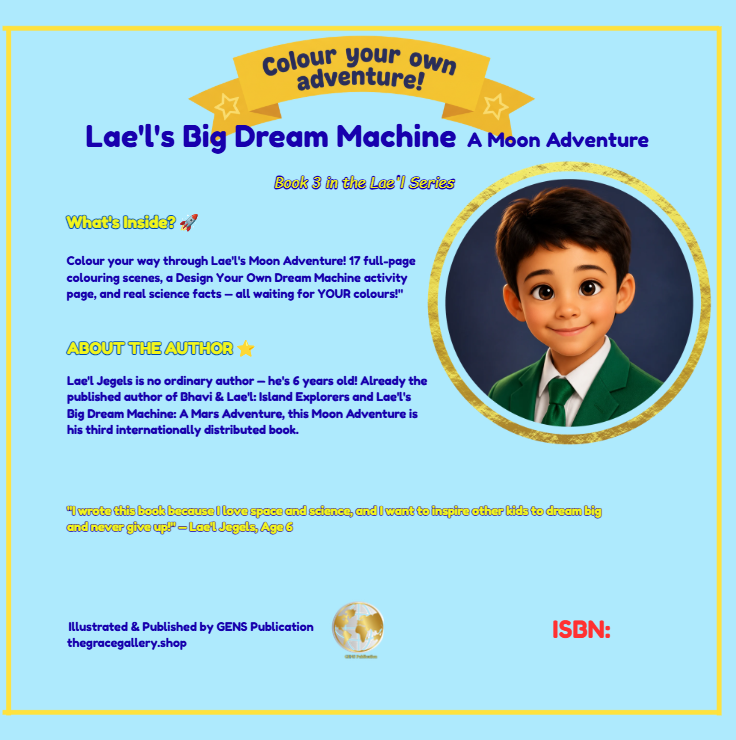 Lae'l's Big Dream Machine: A Moon Adventure — Official Companion Colouring Book (Digital Download)