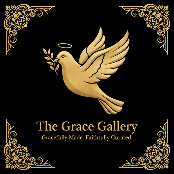 Gold dove with olive branch and clean corners