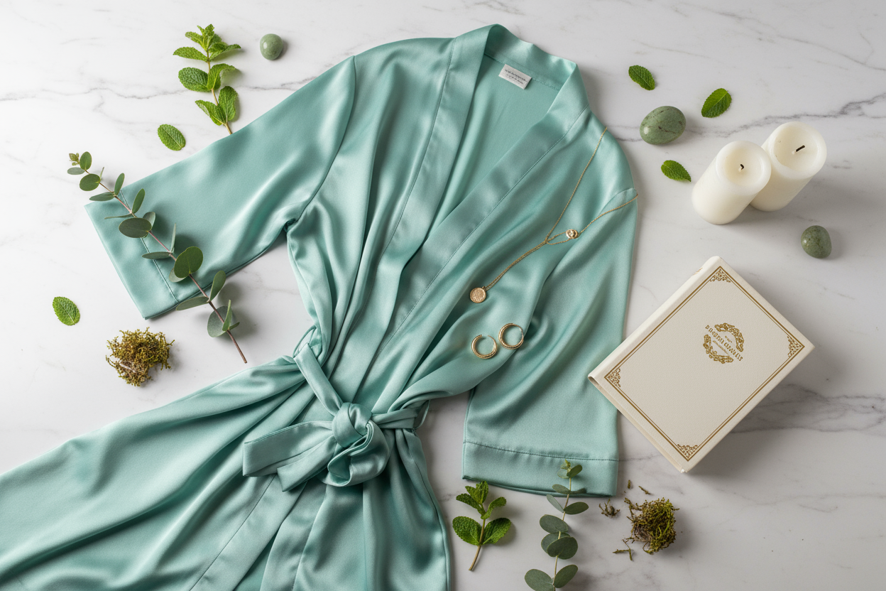 Mint Robe Styled Flat-Lay