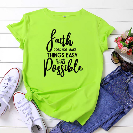 Faith Message Neon T-shirt