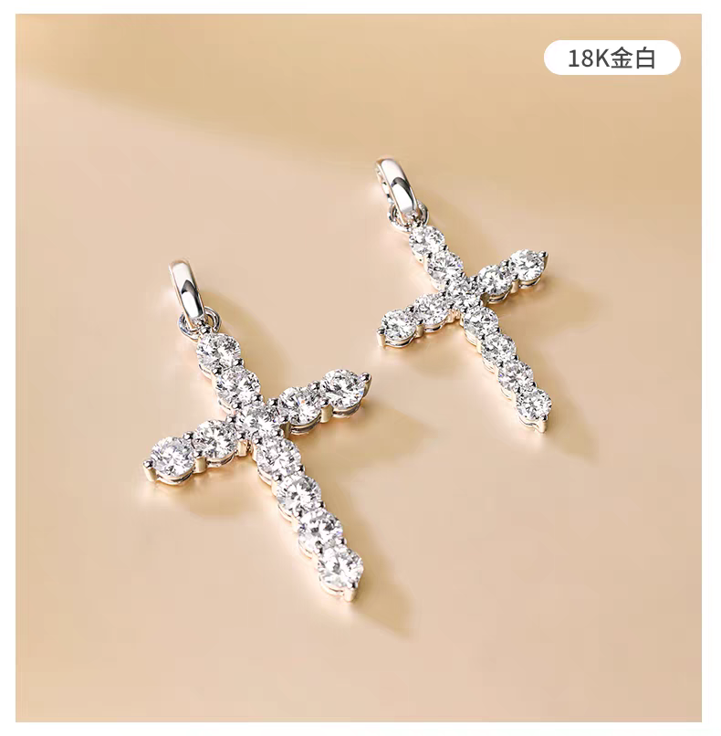 18k Tripple Gold Cross Pendants with DEVS Diamonds