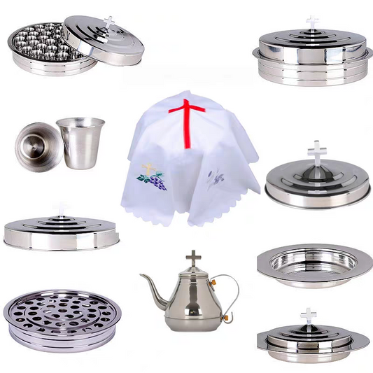 Elegant Communion Set in Gold and Sliver