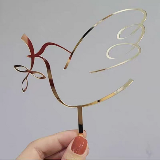 Gold Christian Cake Topper